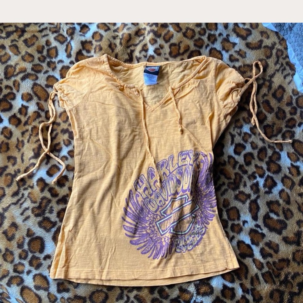 Harley-Davidson Orange Women's Top